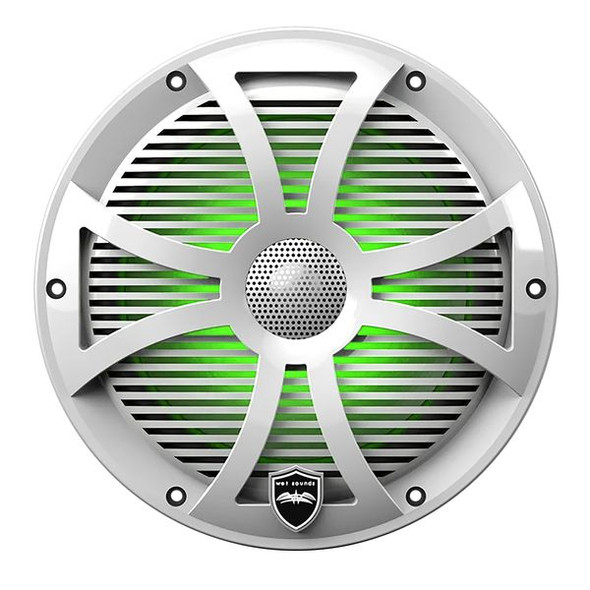 Wet Sounds REVO Series 8" Coaxial Marine Speakers High-Output Component Style with SW-White RGB Grilles