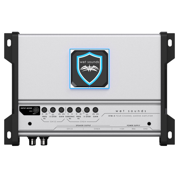 Wet Sounds 4-Channel Marine Amplifier Full-Range Class-D 