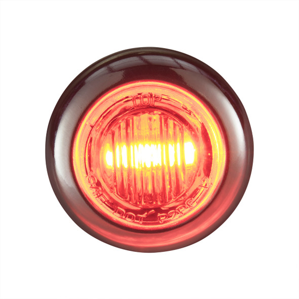 3/4" Red/Red LED Clearance Marker Bullet Lights