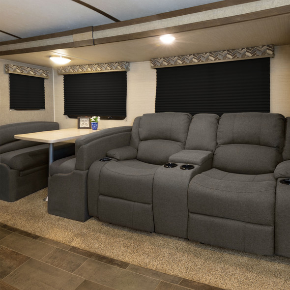 RV Pleated Shades Black