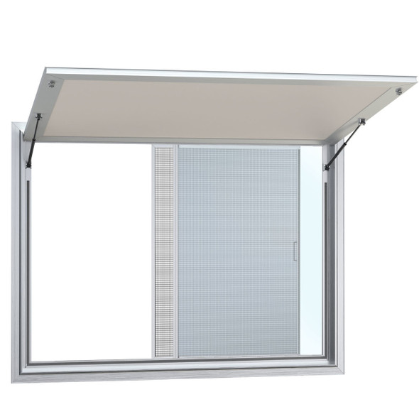 Concession Stand Trailer Window with Two Windows and Awning Cover