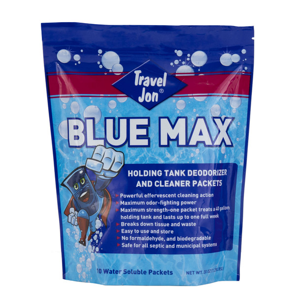 Travel Jon Blue Max Toss-In and Waste Digester Combo RV Holding Tank Treatment and Deodorizer