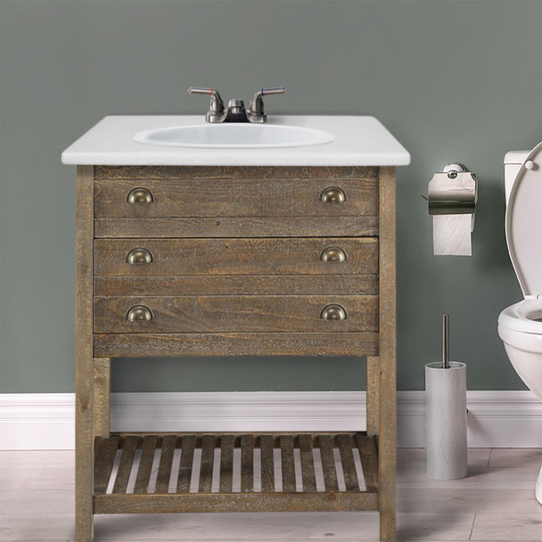 Sink and faucet installed on a counter top in a bathroom. Sink and faucet installed on a counter top in a bathroom.