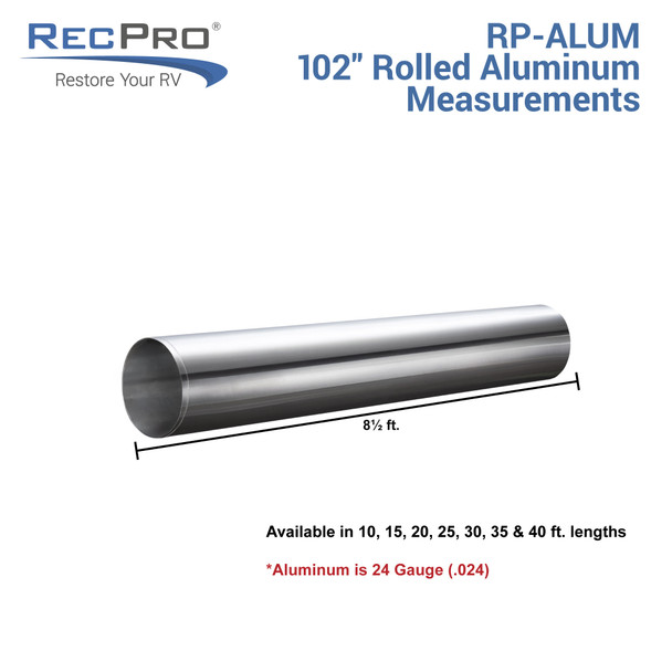 RV Aluminum Siding and Seamless Aluminum Roofing 102"