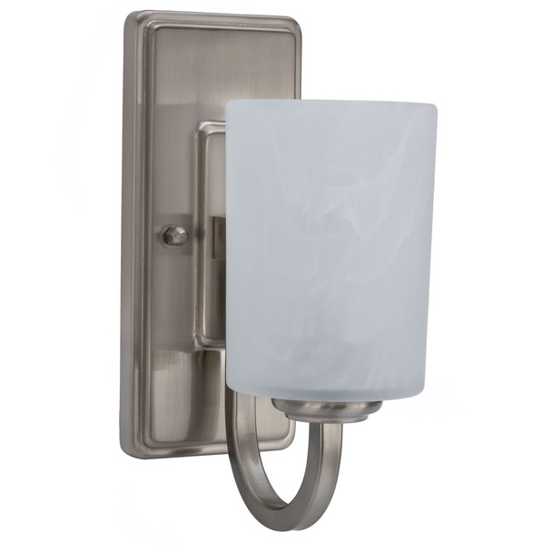 RV Side Wall Sconce Light Satin Nickel Frosted Glass 110V