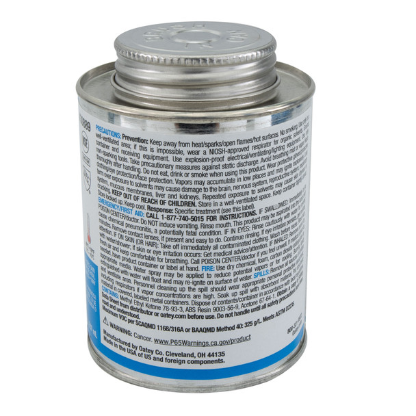 Medium Black ABS Cement 8 fl. oz. Solvent Cement RecPro