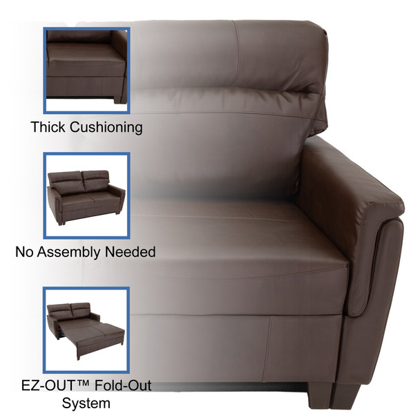 RecPro Michael 68" EZOUT™ RV Trifold Sleeper Sofa RecPro