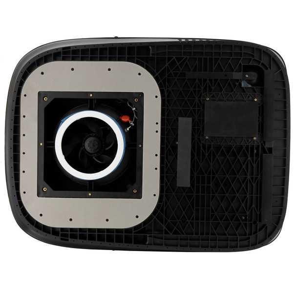 RV non-ducted black air conditioner bottom. RV non-ducted black air conditioner bottom.