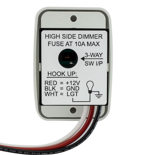 RV 12V DC Toggle Style Light Switch with HighSide Dimmer RecPro