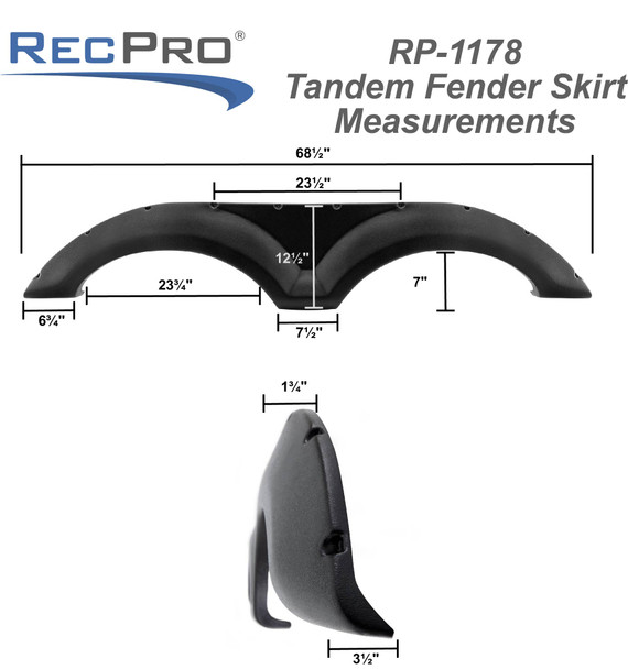 RV Tandem Fender Skirt Classic Style