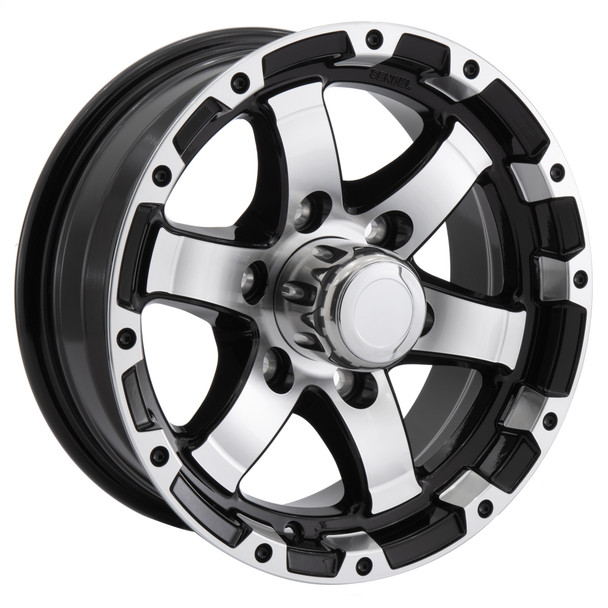 RV Aluminum Wheel for Trailers and Towables Black Machine Finish - T08
