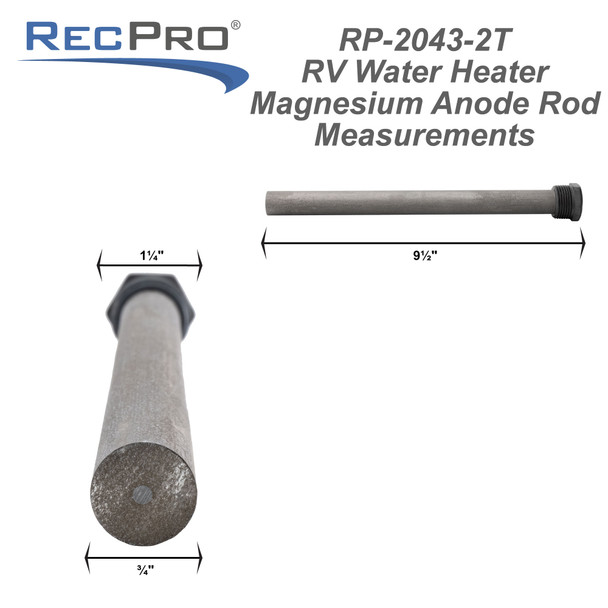RV Water Heater Anode Rod Replacement for Suburban and MorFlo RecPro