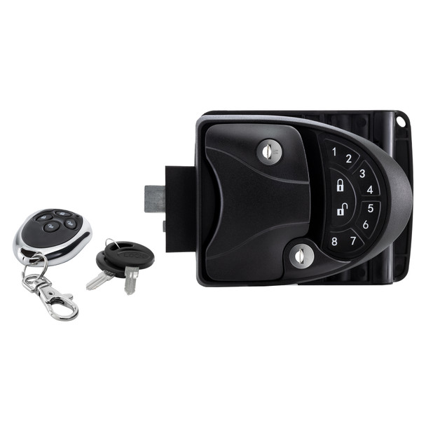 RecPro RV Electronic Door Lock with Radial Design Integrated Keypad & Fob 