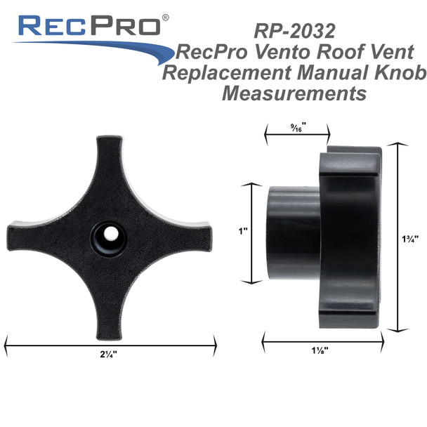 RV Roof Vent Replacement Manual Knob for Vento RecPro
