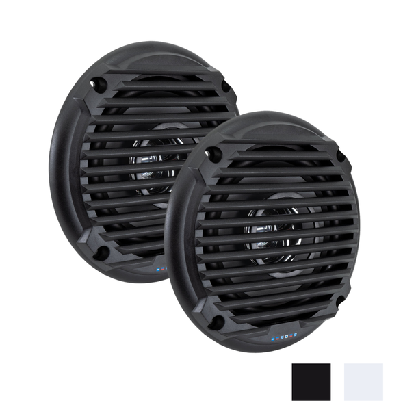 RV Speakers Dual Cone 5.25" Pair, Black or White