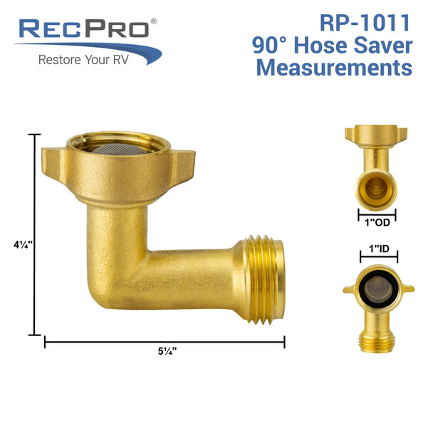 RV Brass Water Pressure Regulator with 90 Degree Fitting