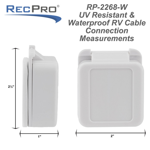 RV Cable TV Inlet Coaxial Cable Connector RecPro
