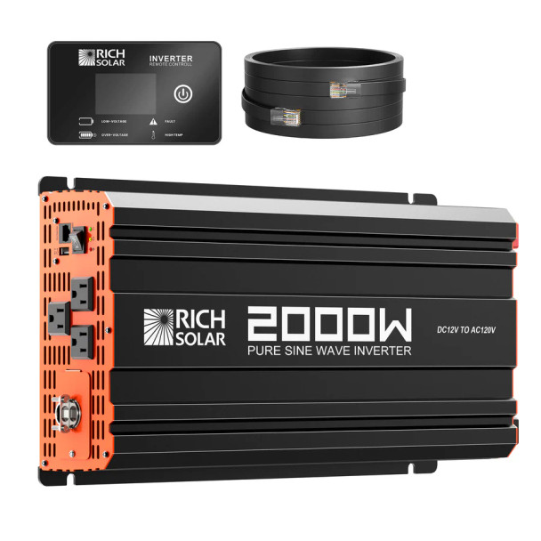 Rich Solar RV 2000 Watt Industrial Pure Sine Wave Inverter Rich Solar RV 2000 Watt Industrial Pure Sine Wave Inverter