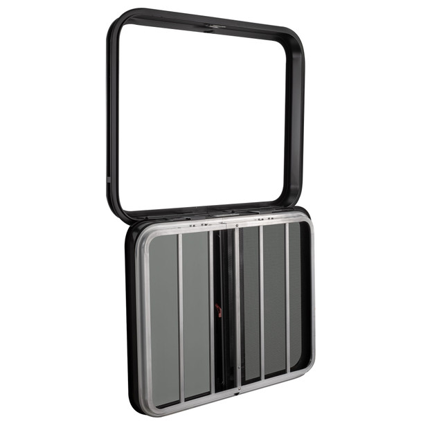 Horse Trailer Feeder Windows Drop Down 20" x 20" Radius Rounded