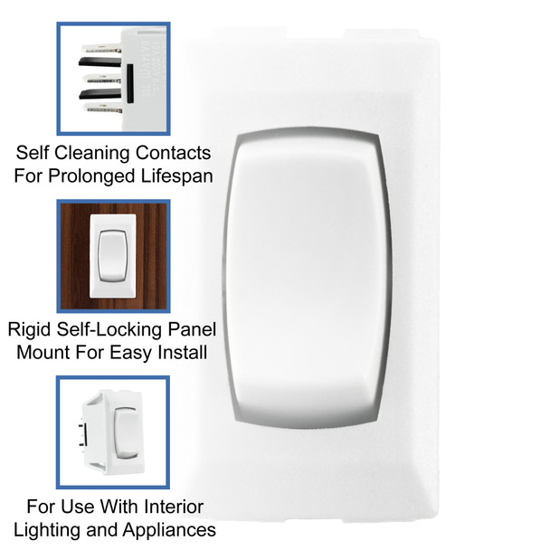 RV Momentary Switch Push On Button 12 Volt - RecPro
