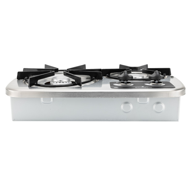 Dometic Atwood DV20S RV Two Burner Gas Cooktop Drop In Stainless Steel