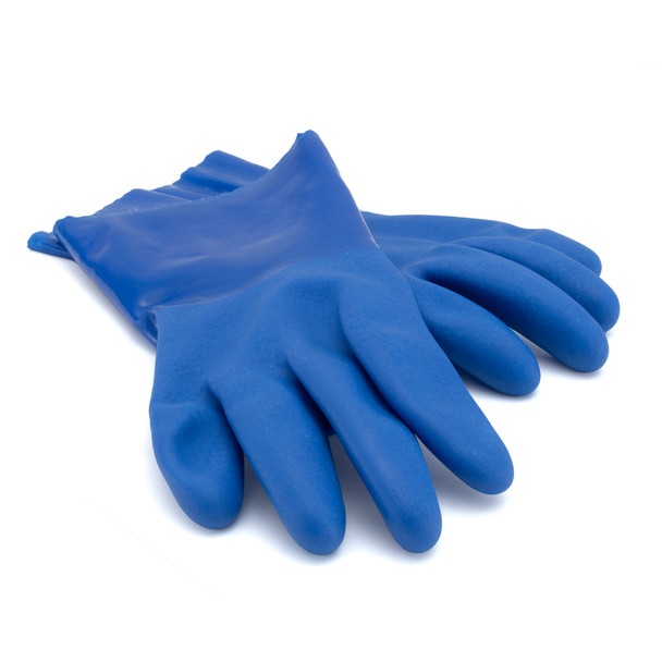 RV Waste Tank Reusable PVC Gloves - Blue 