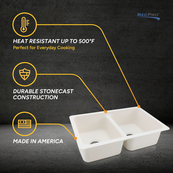 27 x 16" Composite RV Sink - Double Basin 27 x 16" Composite RV Sink - Double Basin