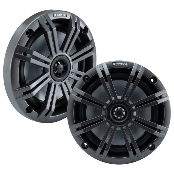 Water Resistant 6.5" Coaxial Marine Speakers 4Ω w/ Interchangeable Grilles