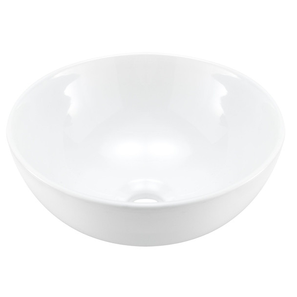 RV Bathroom Sink Round Porcelain  13" Ceramic Vessel