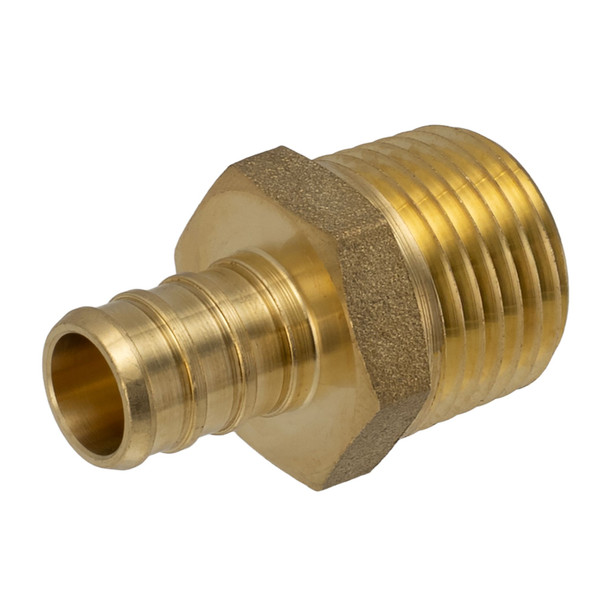RV Fresh Water PEX Line Adapter Fitting Brass ½" PEX x ½" MPT