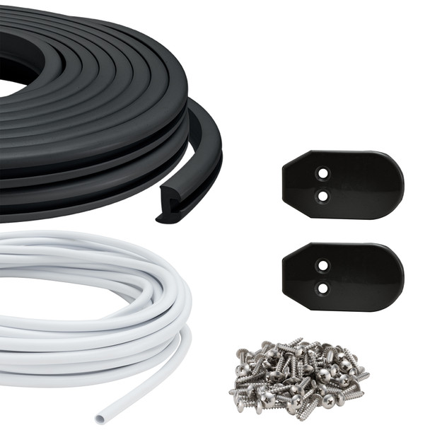 Boat Rub Rail Replacement Kit 50' - 70' Flexible Vinyl 1 1/4" x 15/16"