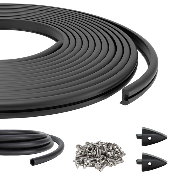 Boat Rub Rail Replacement Kit 50' - 70' Flexible Vinyl1 1/16" x 11/16"