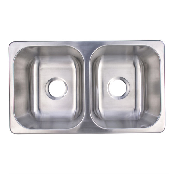Double Stainless Steel RV Sink 27" x 16" x 7" 304SS RecPro