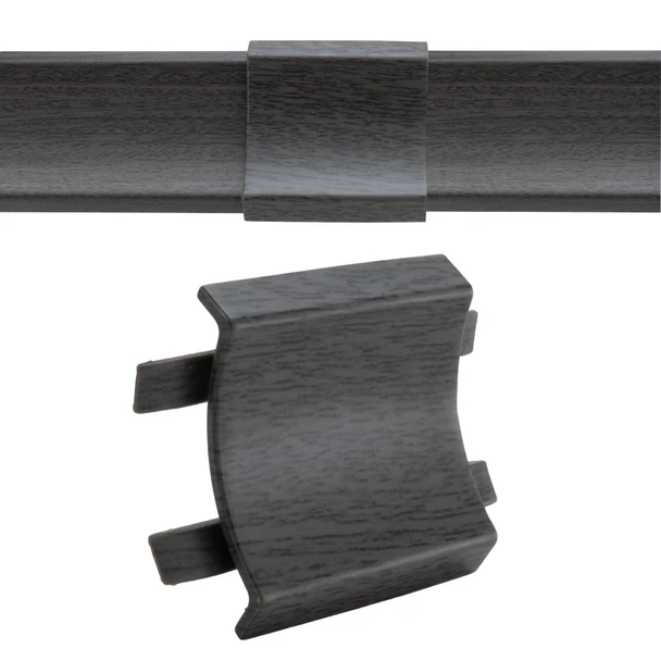 RV Crown Molding 86" Mocha Cap and Base Snap Together W/ LED Duct