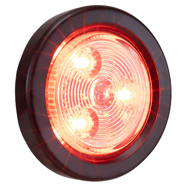2" Clear/Red Round Light Kit