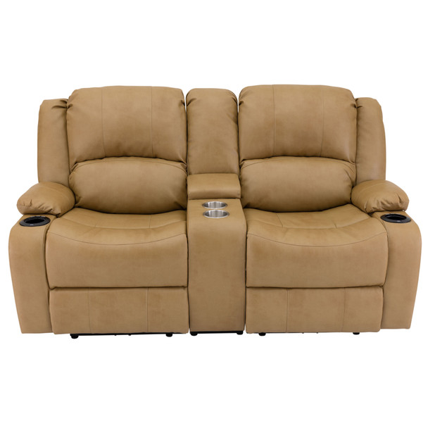 RecPro Charles 67 Double RV Wall Hugger Recliner Sofa with