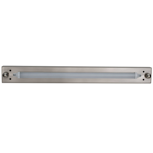18" RV Vanity Light With Cover 12V LED Brushed Nickel RecPro