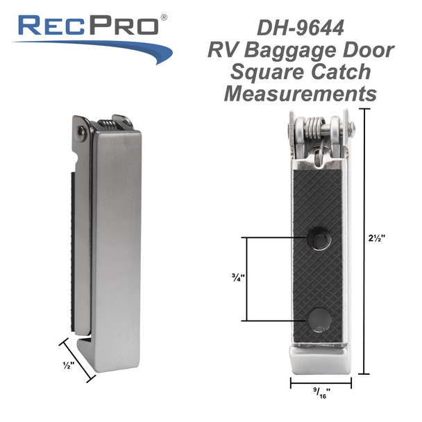 RV Baggage Door Square Catch Stainless Steel