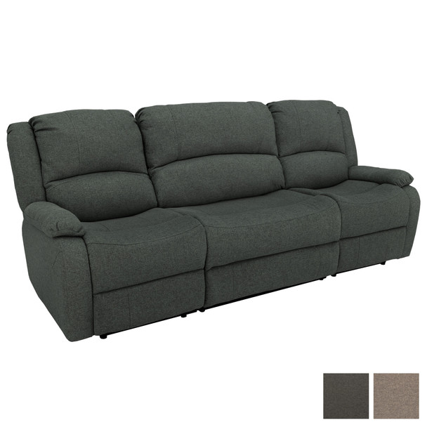 RecPro Charles 94" Wall Hugger RV Recliner Sofa with Drop Down Console in Cloth