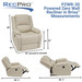 RecPro Charles 30" Powered RV Wall Hugger Recliner in Ultrafabrics® Brisa®