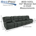 RecPro Charles 142" Wall-Hugger RV Recliner Sofa with Two Center Consoles in Cloth