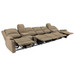 RecPro Charles 148" Wall Hugger RV Recliner Sofa with Three Center Reclining Consoles in Cloth