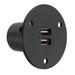 Black RV dual USB charger socket.