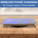 Wireless phone charging. No charge cables or wires needed.