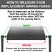 How to measure your replacement awning fabric. Size is measured from center of one arm to center of the other arm.
