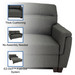 RecPro Charles 72" Easy-Out Trifold Sleeper Sofa in Cloth