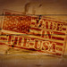 Made in the USA logo pressed into wood planks.