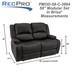 RecPro Charles 58" Powered RV Loveseat in Ultrafabrics Brisa