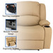 RecPro Charles 64" RV Wall Hugger Recliner Sofa in Ultrafabrics Brisa