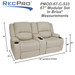 RecPro Charles 67" Powered RV Wall Hugger Recliner Sofa in Ultrafabrics Brisa